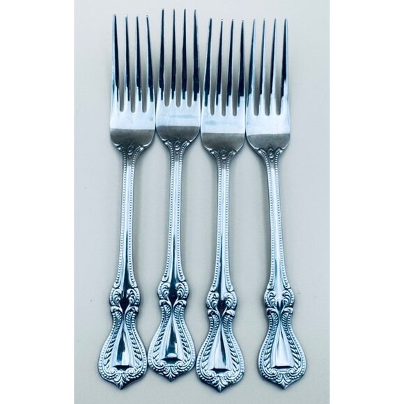 Set Of 4 Towle Old Colonial 18/10 Stainless 8" Dinner Forks Flatware - Picture 1 of 5